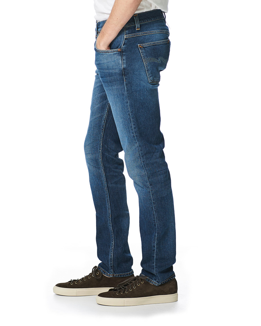 Herren | Jeans | Nudie Jeans | Lean Dean Stretch Jeans Dark Sharp Twill