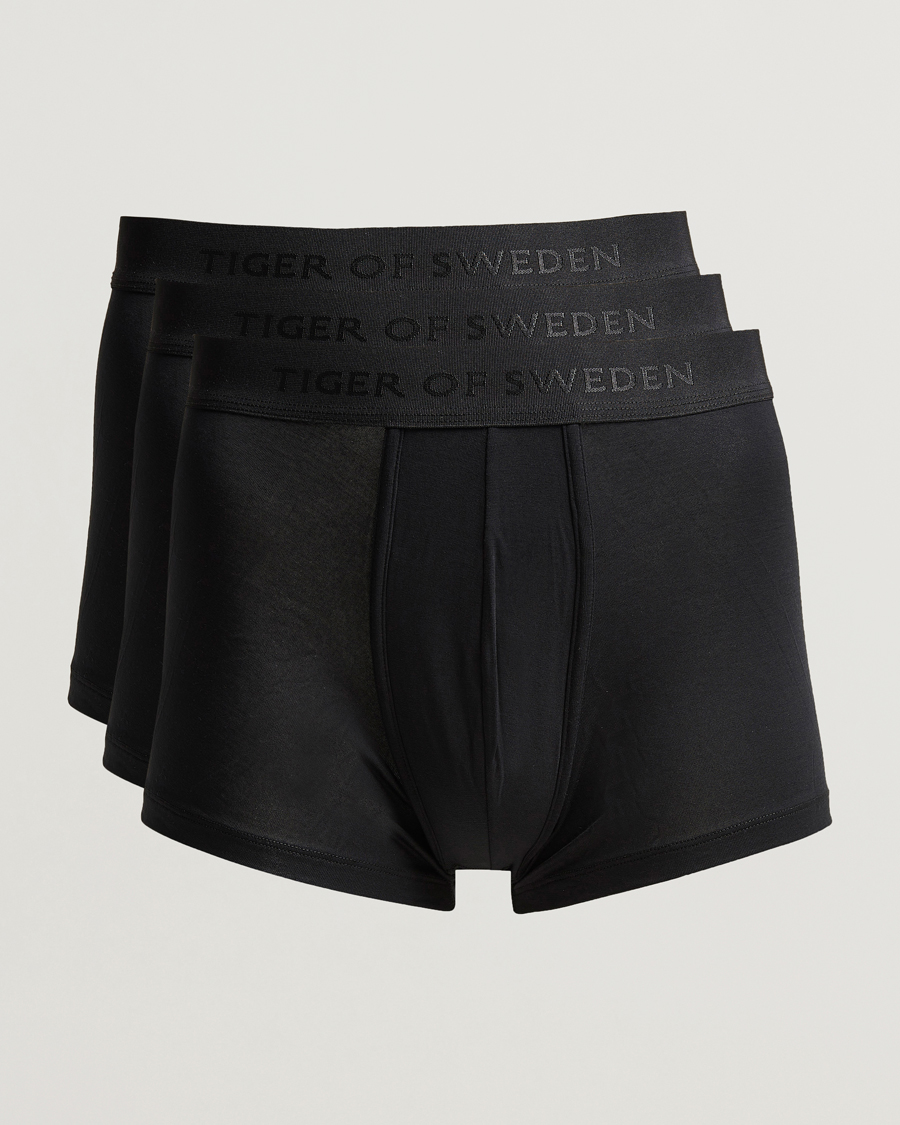 Herren | Unterwäsche | Tiger of Sweden | Brage Lyocell 3-Pack Boxer Trunk Black