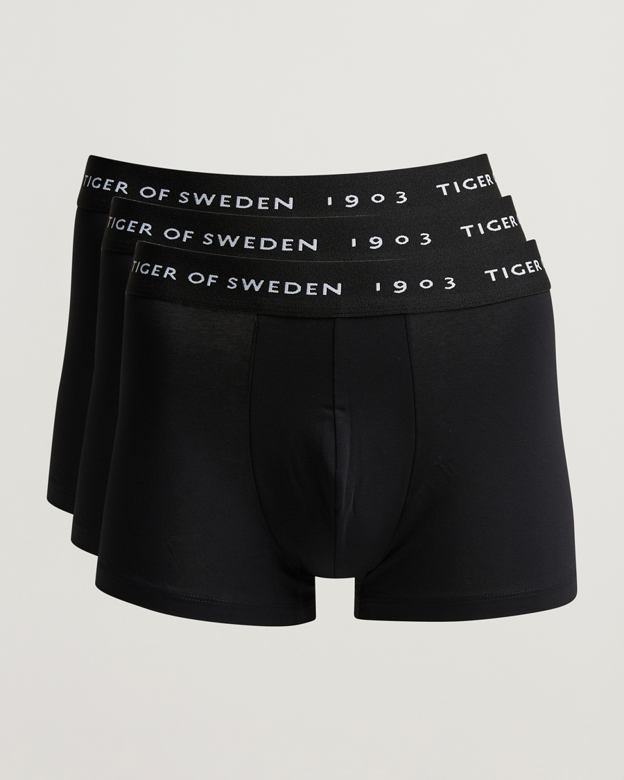 Herren | Unterwäsche | Tiger of Sweden | Hermod Cotton 3-Pack Boxer Brief Black