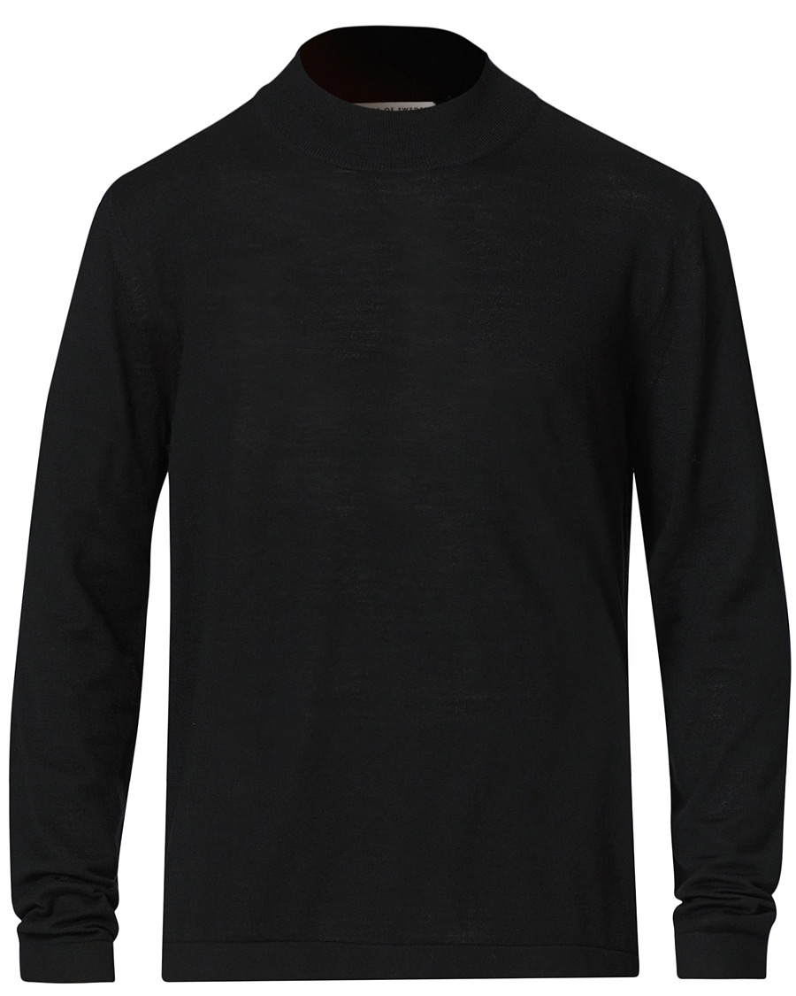 Herren | Pullover | Tiger of Sweden | Tern Wool Merino Mockneck Black