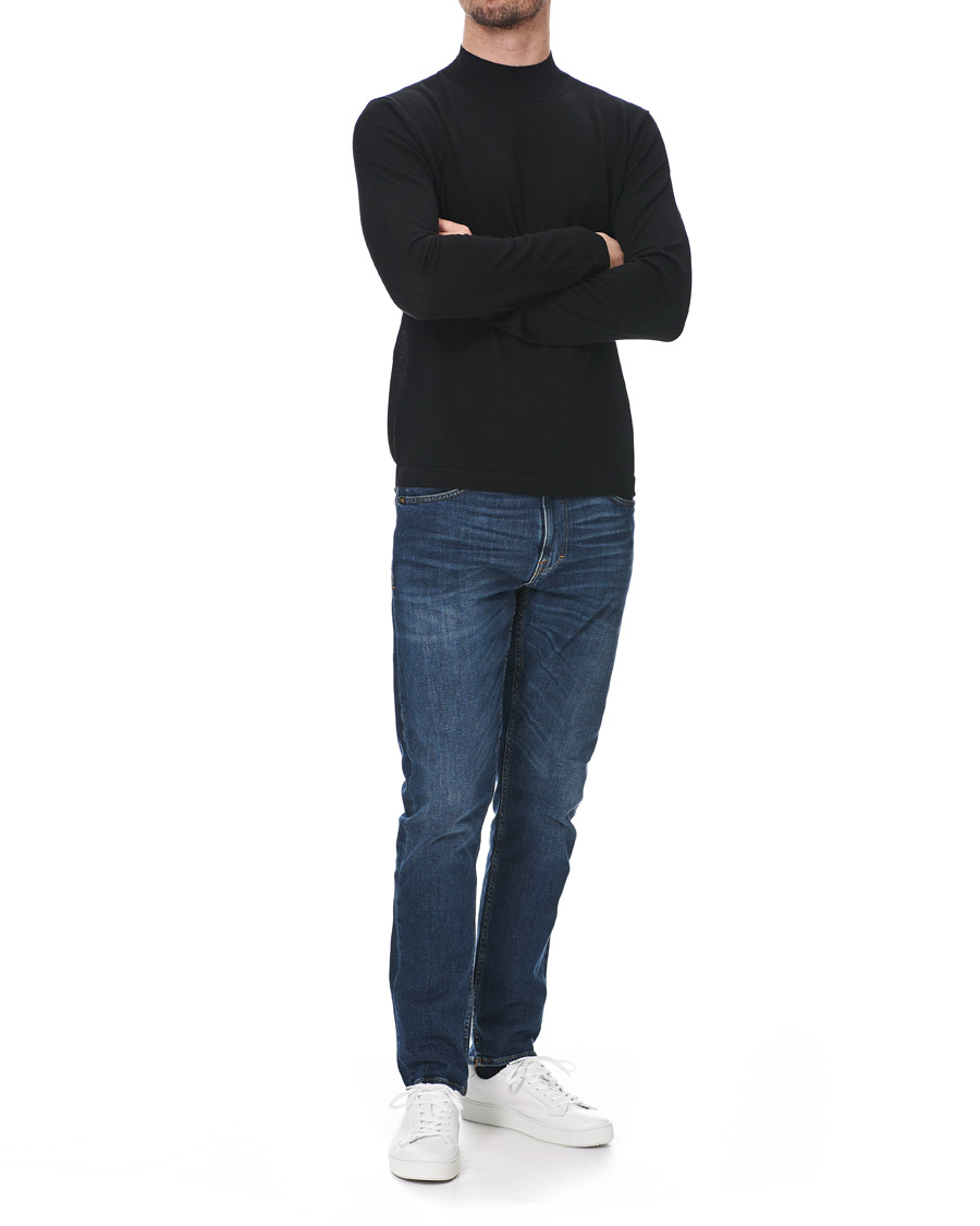 Herren | Pullover | Tiger of Sweden | Tern Wool Merino Mockneck Black