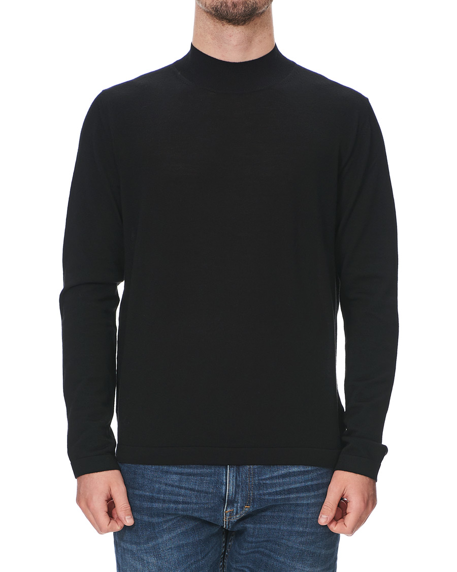 Herren | Pullover | Tiger of Sweden | Tern Wool Merino Mockneck Black