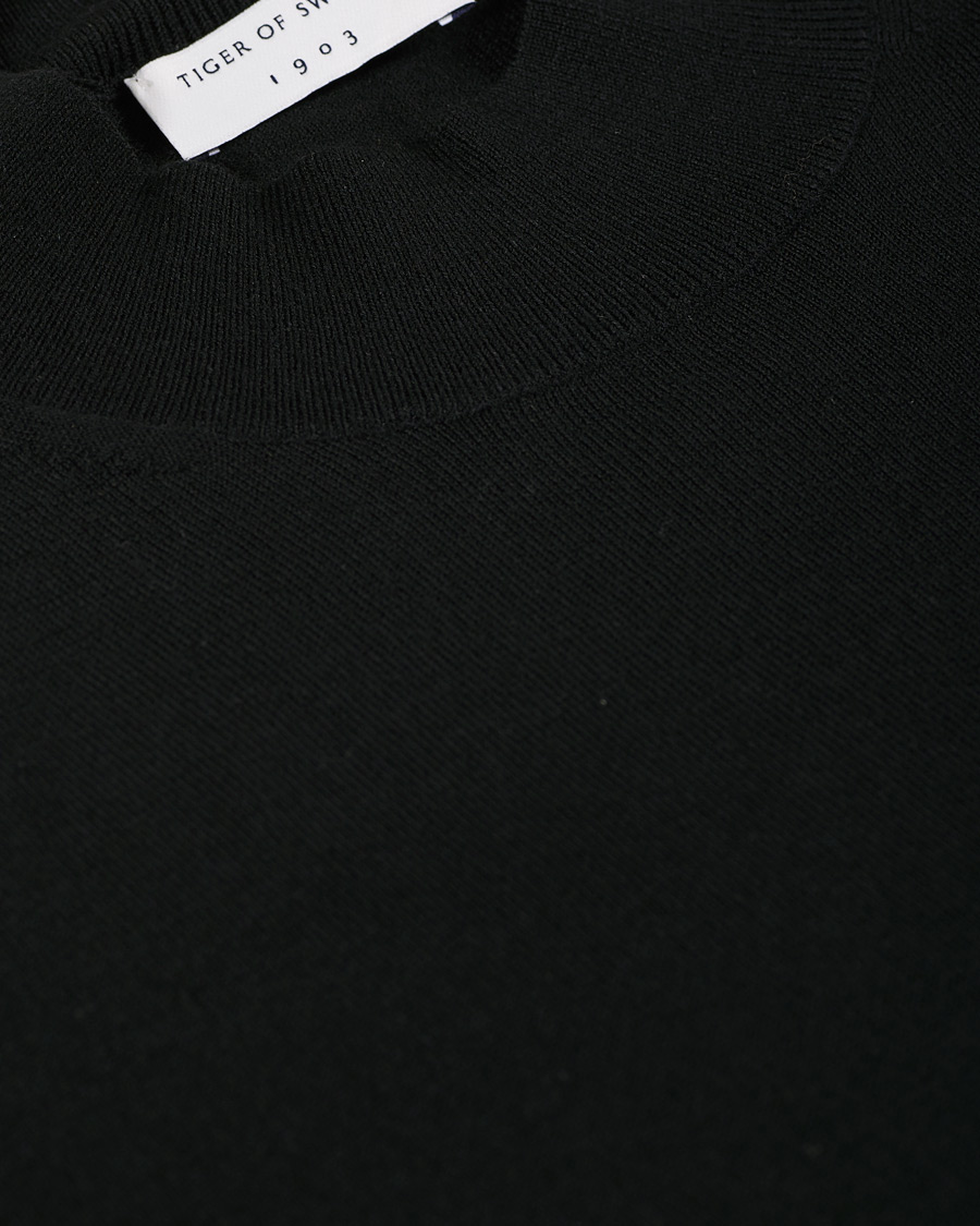 Herren | Pullover | Tiger of Sweden | Tern Wool Merino Mockneck Black