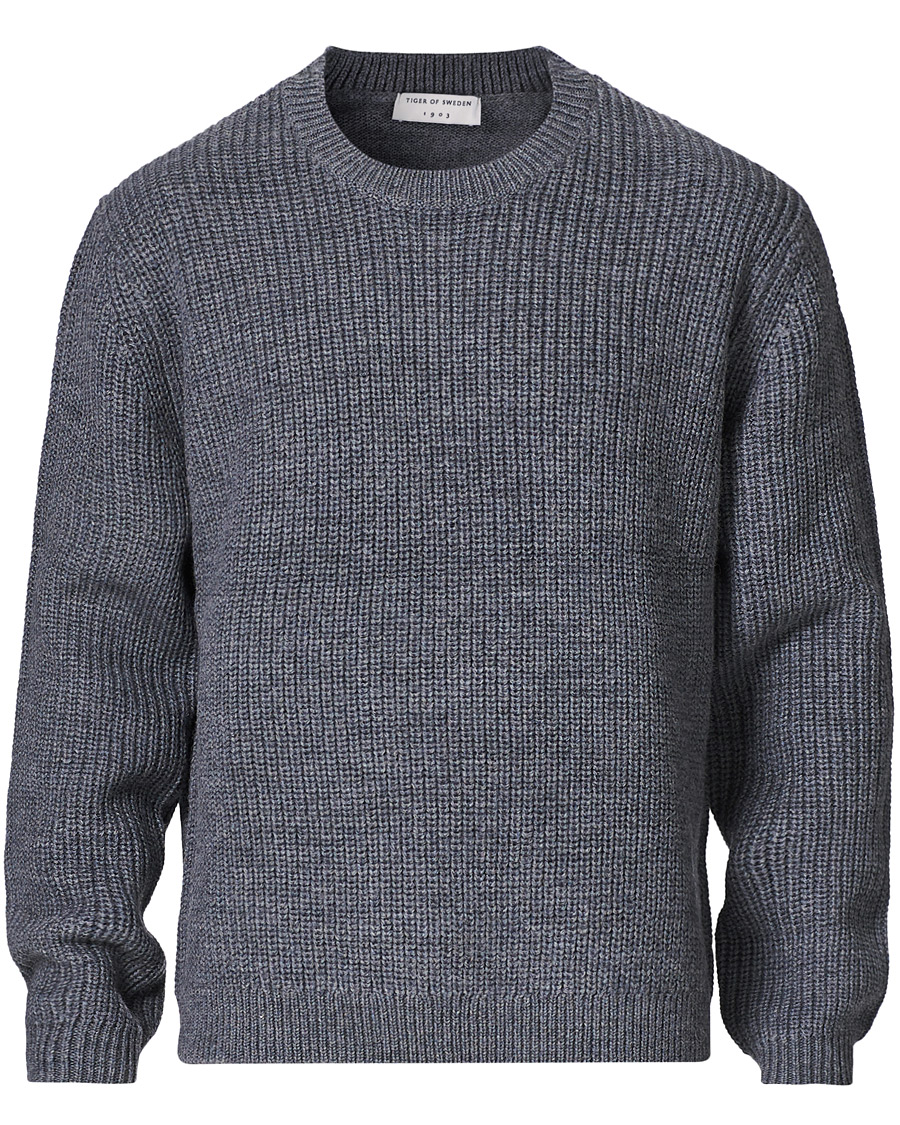 Herren | Pullover | Tiger of Sweden | Puffin Wool Merino Crew Neck Grey