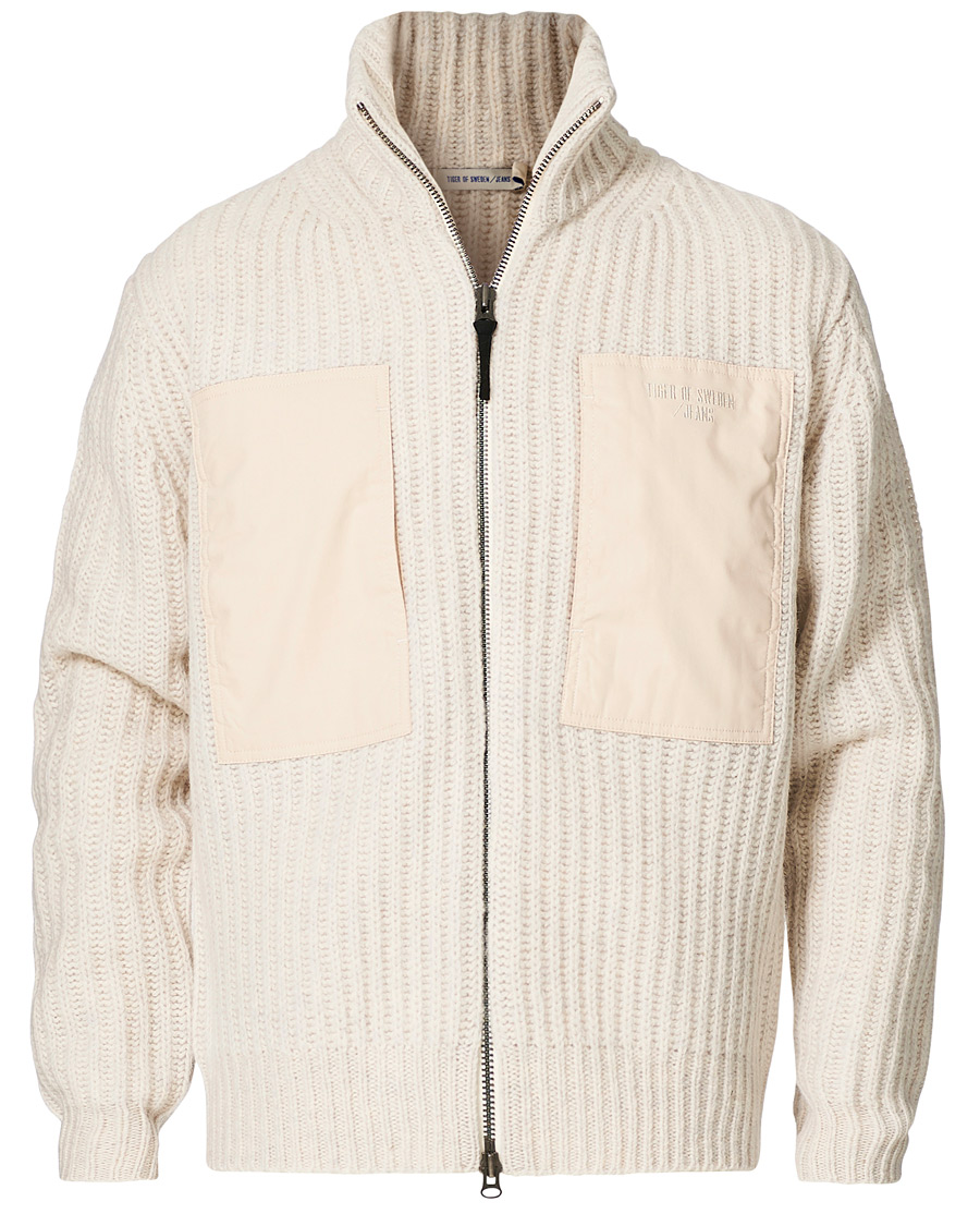 Herren | Pullover | Tiger of Sweden Jeans | Rynger Wool Full Zip Beige
