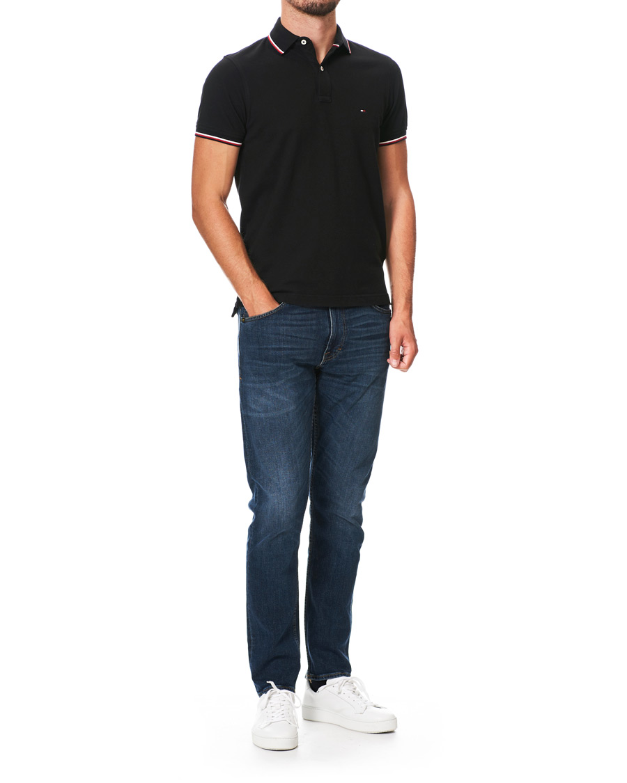 Herren | Poloshirts | Tommy Hilfiger | Slim Fit Tipped Polo Black