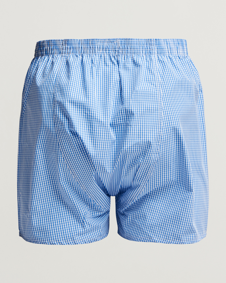 Herren | Unter 100 | Derek Rose | Classic Fit Cotton Boxer Shorts Blue Gingham