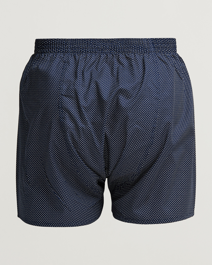 Herren |  | Derek Rose | Classic Fit Cotton Boxer Shorts Navy Polka Dot