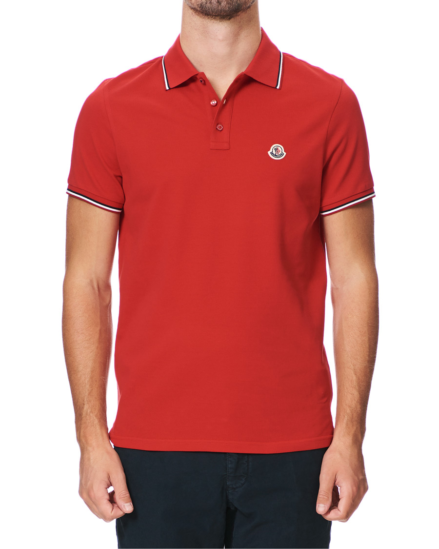 Herren | Poloshirts | Moncler | Logo Tipped Polo Red