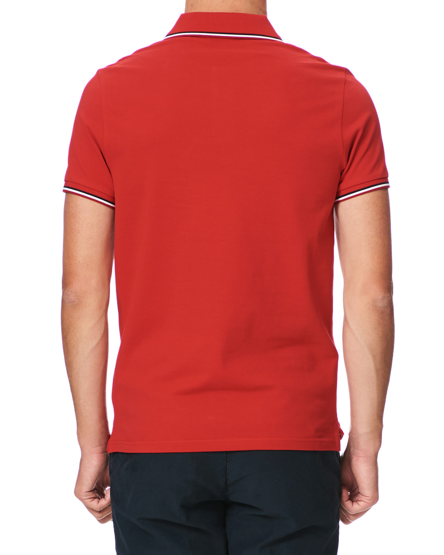 Herren | Poloshirts | Moncler | Logo Tipped Polo Red