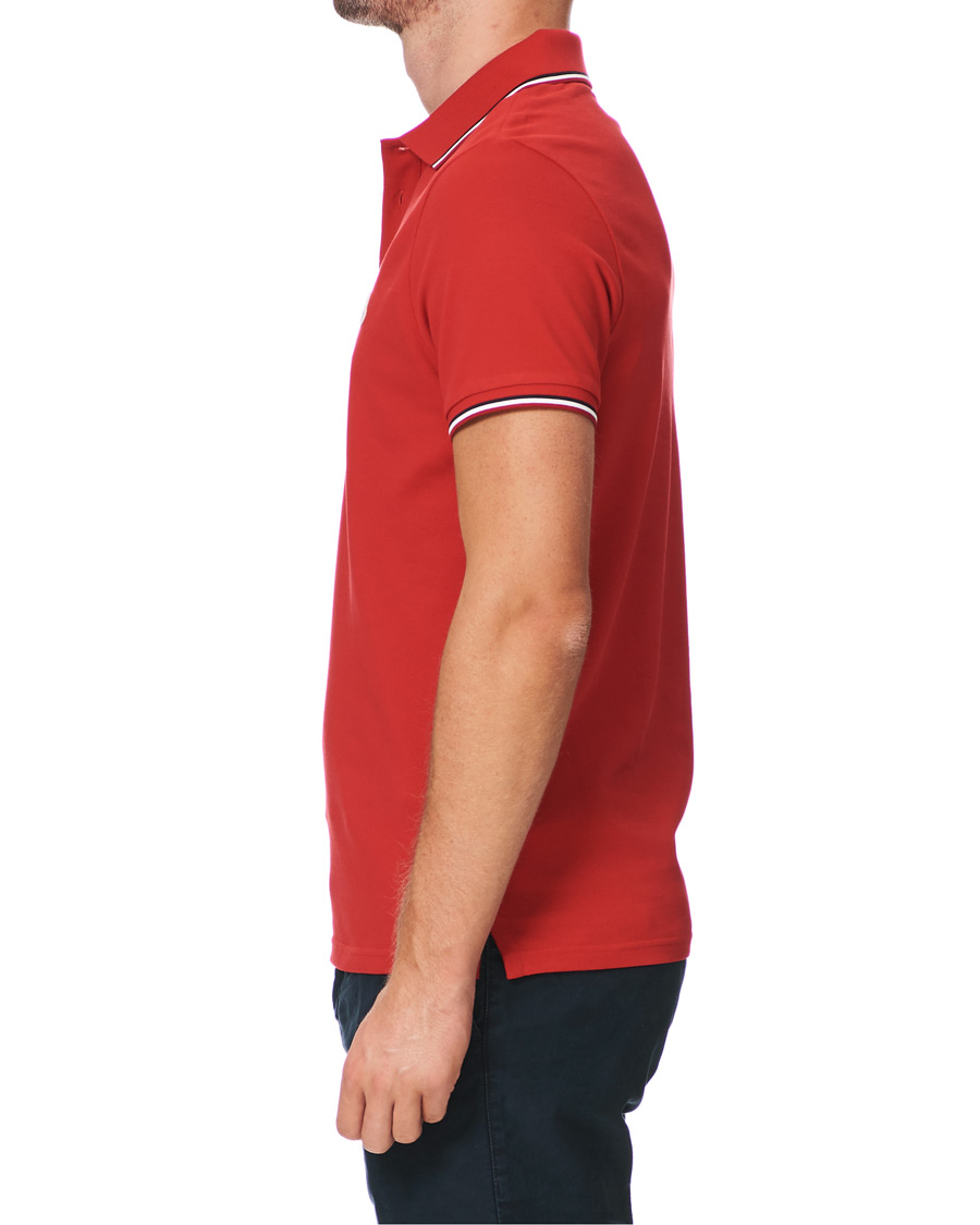 Herren | Poloshirts | Moncler | Logo Tipped Polo Red