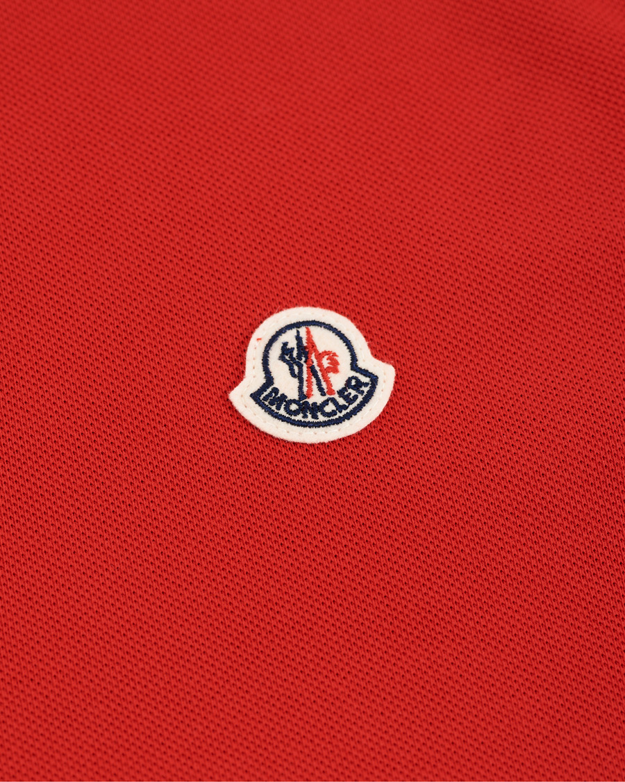 Herren | Poloshirts | Moncler | Logo Tipped Polo Red