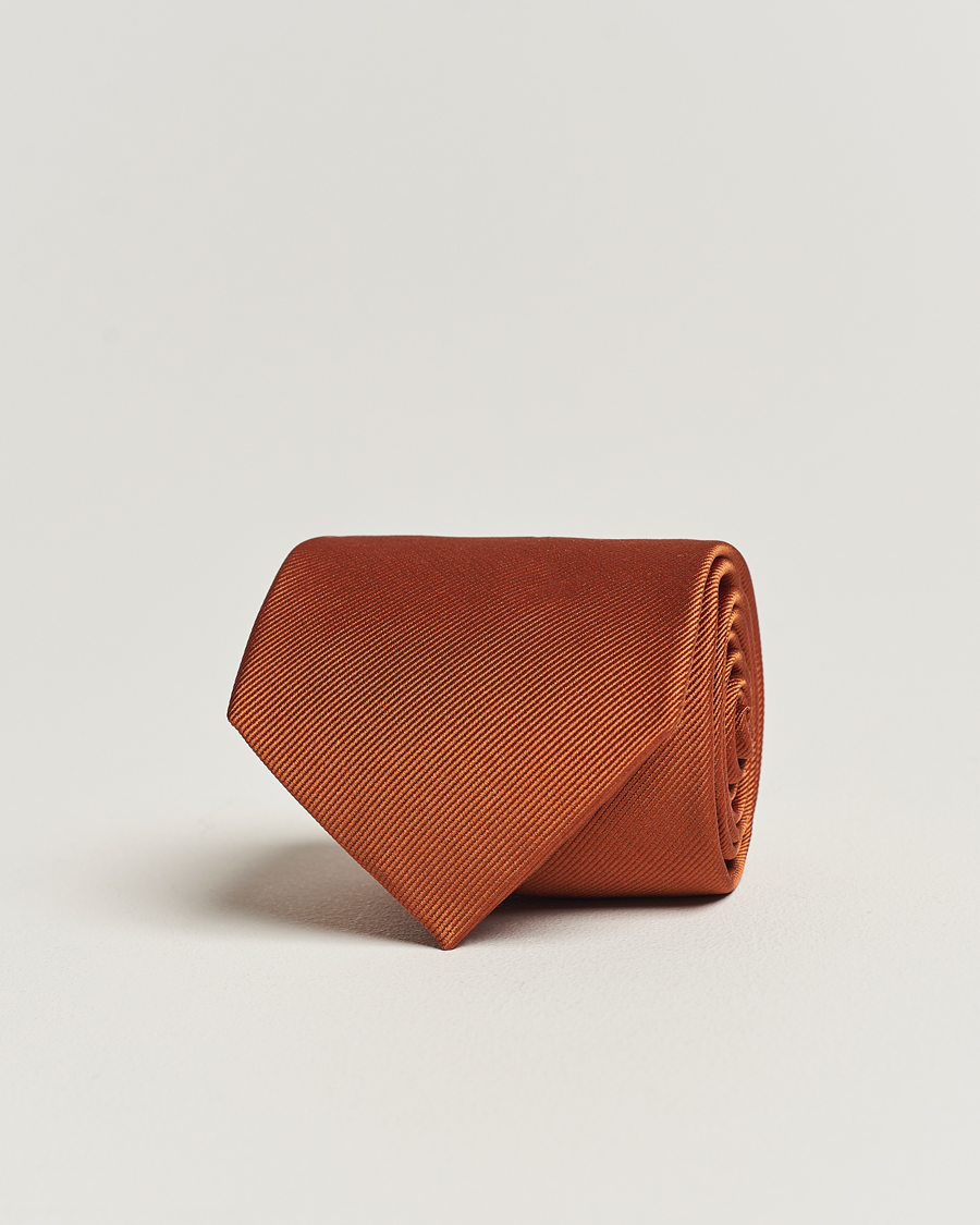 Herren | Amanda Christensen Plain Classic Tie 8 cm Rust | Amanda Christensen | Plain Classic Tie 8 cm Rust