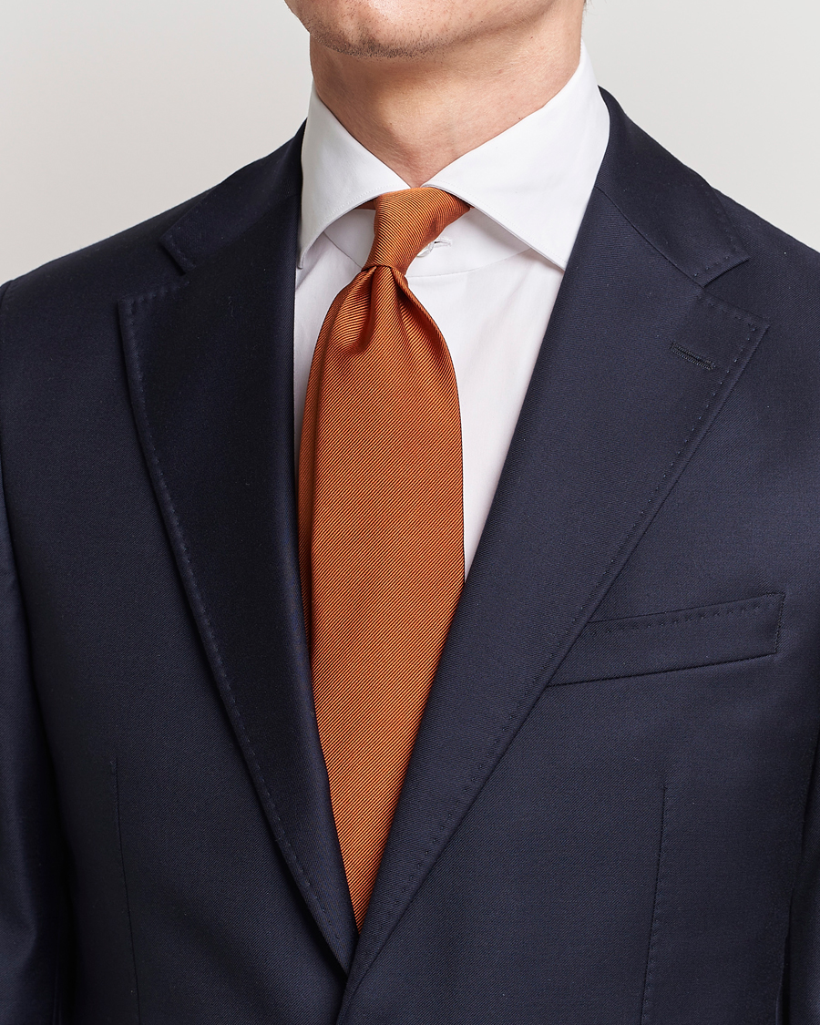 Herren | Amanda Christensen Plain Classic Tie 8 cm Rust | Amanda Christensen | Plain Classic Tie 8 cm Rust