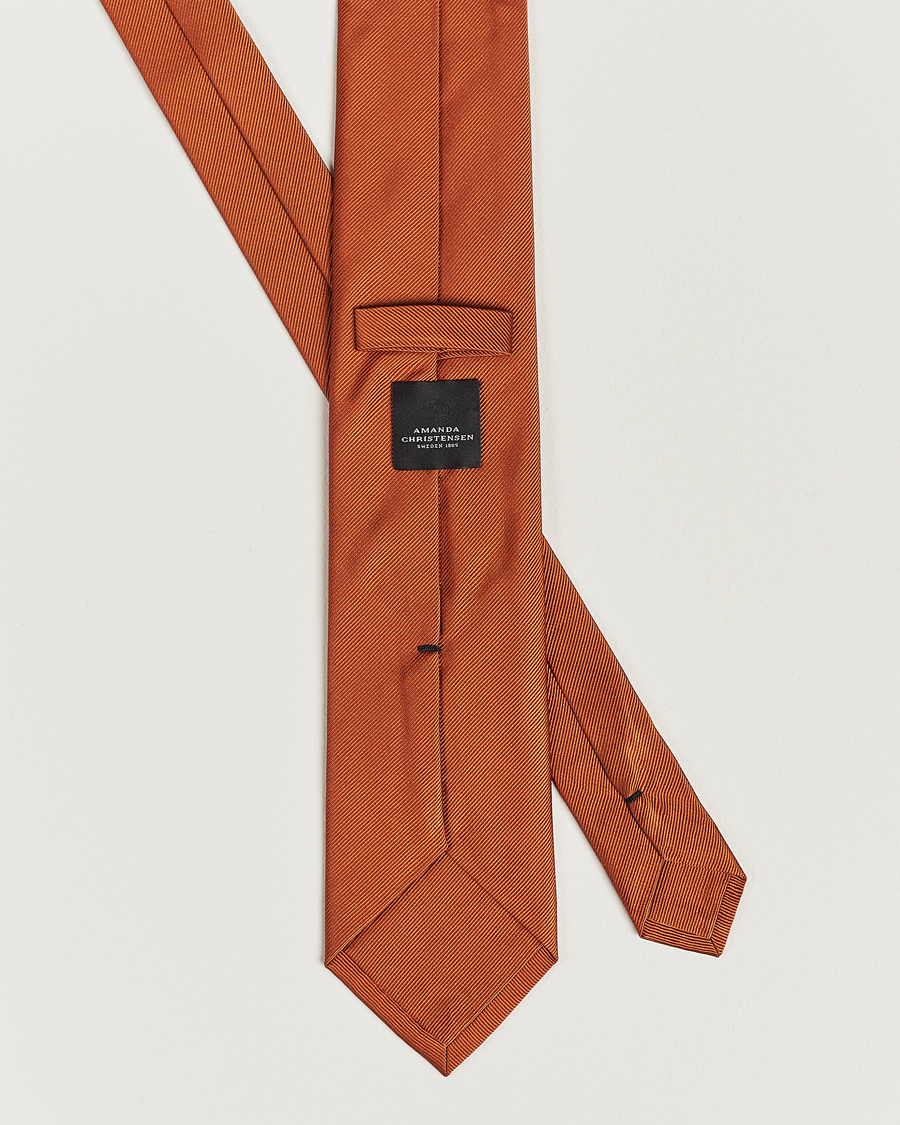Herren | Krawatten | Amanda Christensen | Plain Classic Tie 8 cm Rust