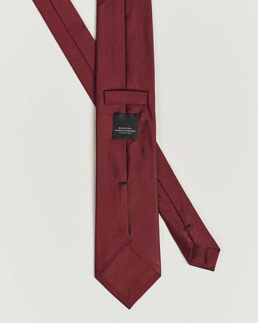Herren | Krawatten | Amanda Christensen | Plain Classic Tie 8 cm Bordeaux