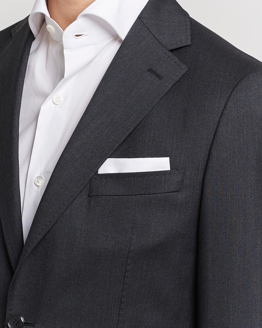 Herren | Amanda Christensen Cotton Pocket Square White | Amanda Christensen | Cotton Pocket Square White