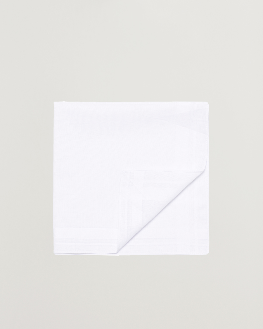 Herren | Einstecktücher | Amanda Christensen | 3-Pack Cotton Pocket Square White