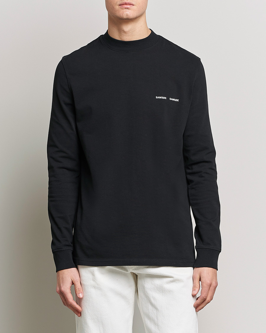 Herren | Kleidung | Samsøe Samsøe | Norsbro Long Sleeve Organic Cotton Tee Black