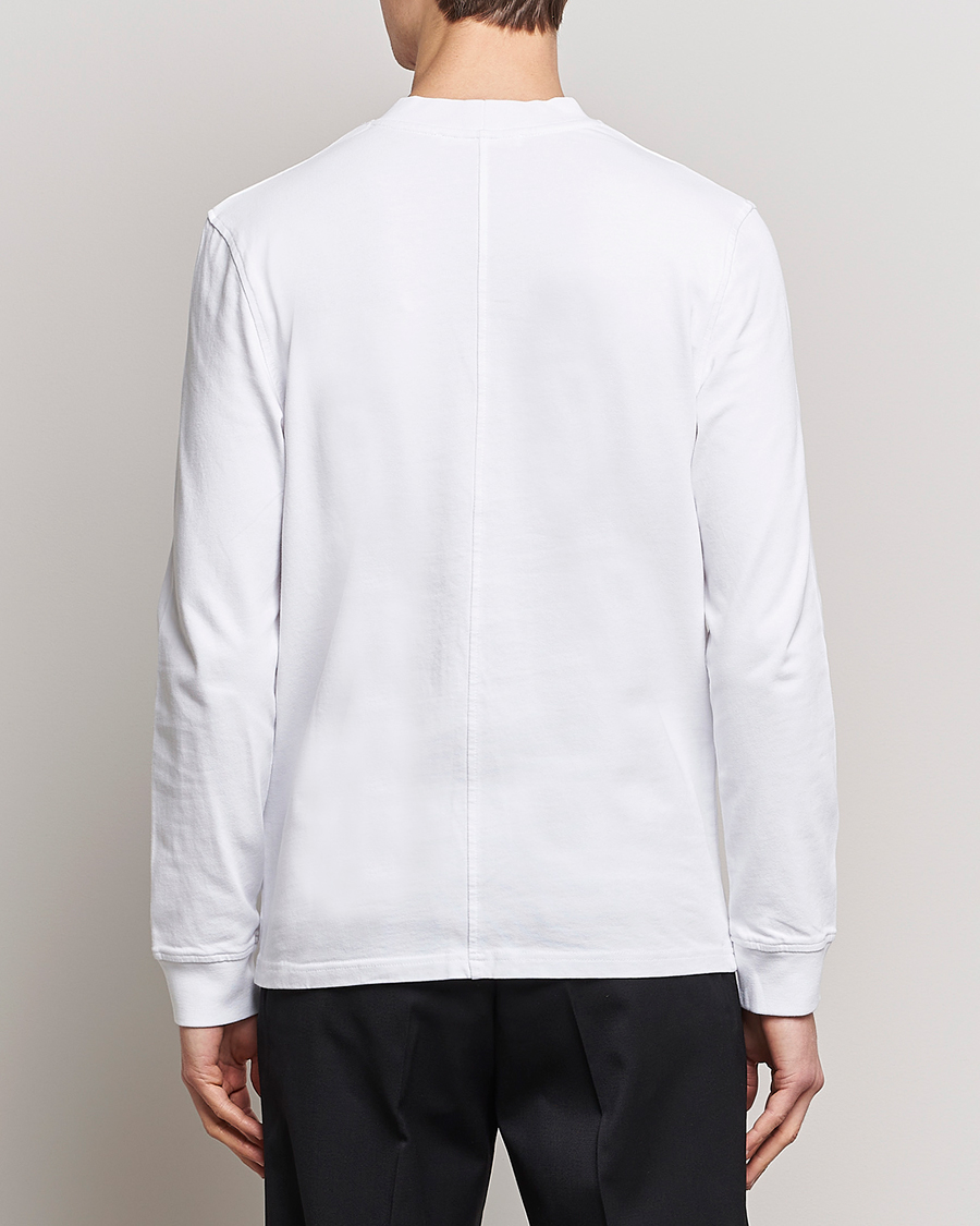 Herren | T-Shirts | Samsøe Samsøe | Samsøe & Samsøe Norsbro Long Sleeve Organic Cotton Tee White