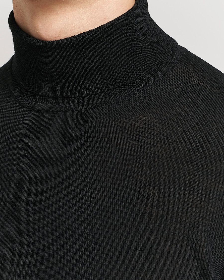 Herren | Pullover | Samsøe Samsøe | Flemming Superfine Merino Wool Roll Neck Black
