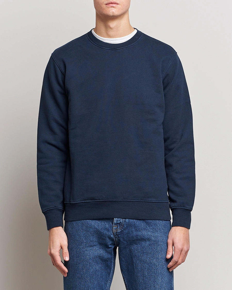 Herren | Sweatshirts | Colorful Standard | Classic Organic Crew Neck Sweat Navy Blue