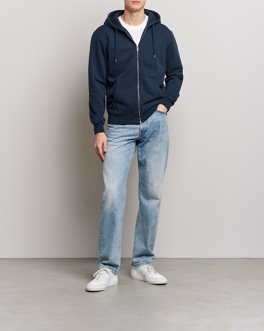 Herren | Pullover | Colorful Standard | Classic Organic Full Zip Hood Navy Blue