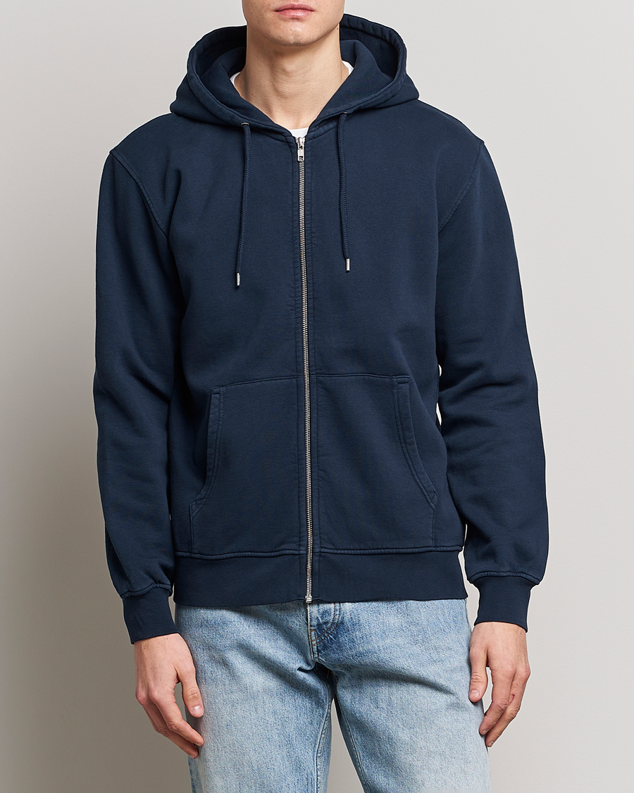 Herren |  | Colorful Standard | Classic Organic Full Zip Hood Navy Blue