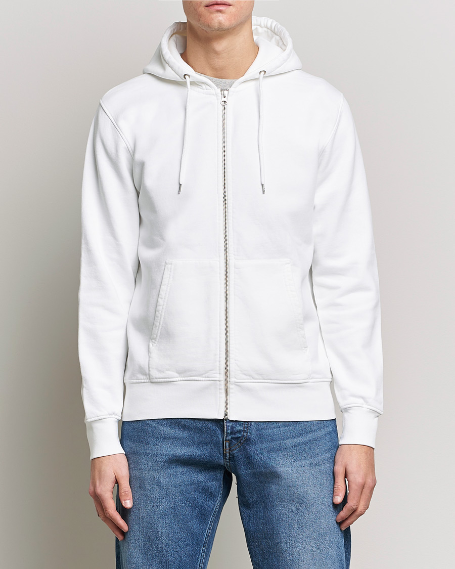 Herren | Kapuzenpullover | Colorful Standard | Classic Organic Full Zip Hood Optical White