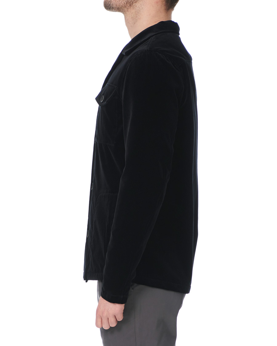 Herren | Hemden | Oscar Jacobson | Holger Velvet Shirt Jacket Black