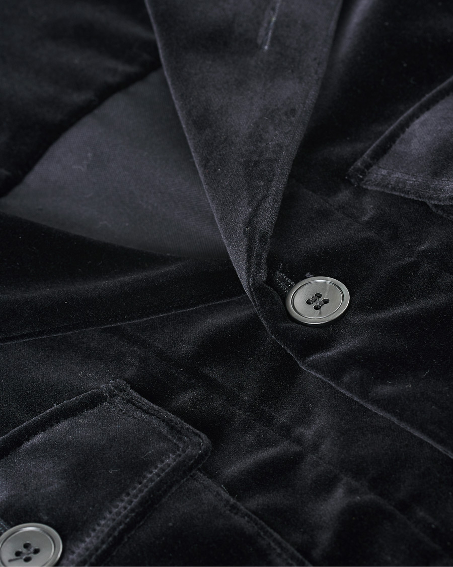 Herren | Hemden | Oscar Jacobson | Holger Velvet Shirt Jacket Black