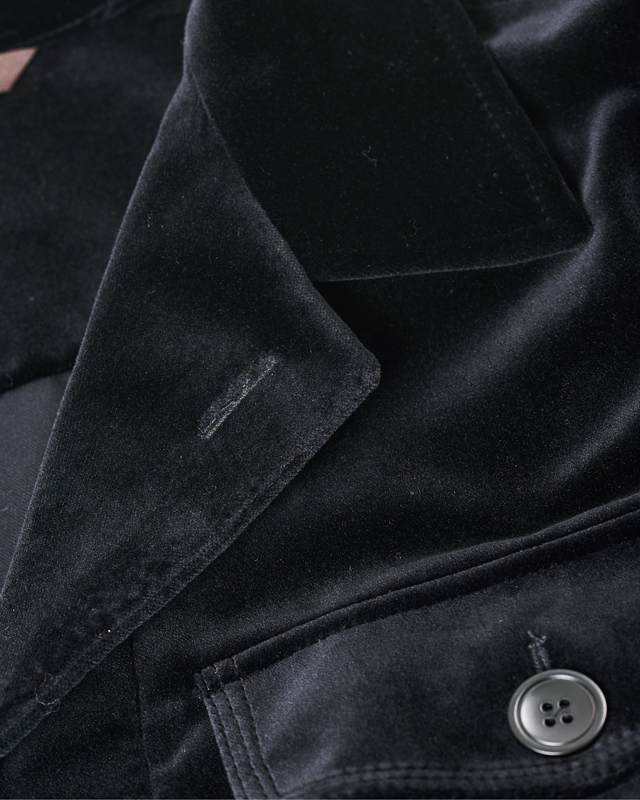 Herren | Hemden | Oscar Jacobson | Holger Velvet Shirt Jacket Black