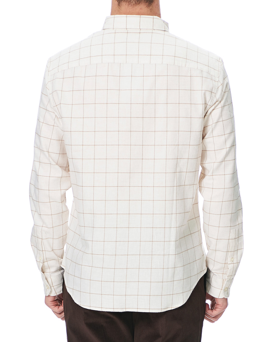 Herren | Hemden | Club Monaco | Checked Button Down Flannel Shirt Ivory XXL