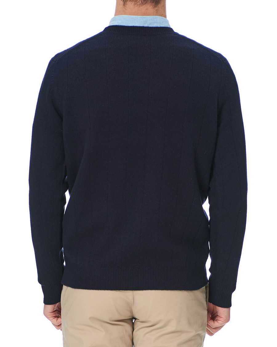 Herren | Pullover | Club Monaco | Cashmere Blend Needle Stitched Sweater Navy