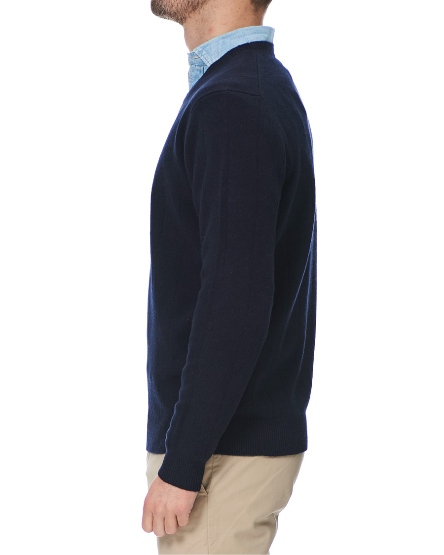 Herren | Pullover | Club Monaco | Cashmere Blend Needle Stitched Sweater Navy