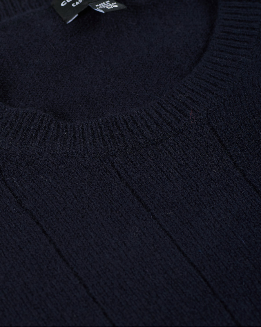 Herren | Pullover | Club Monaco | Cashmere Blend Needle Stitched Sweater Navy