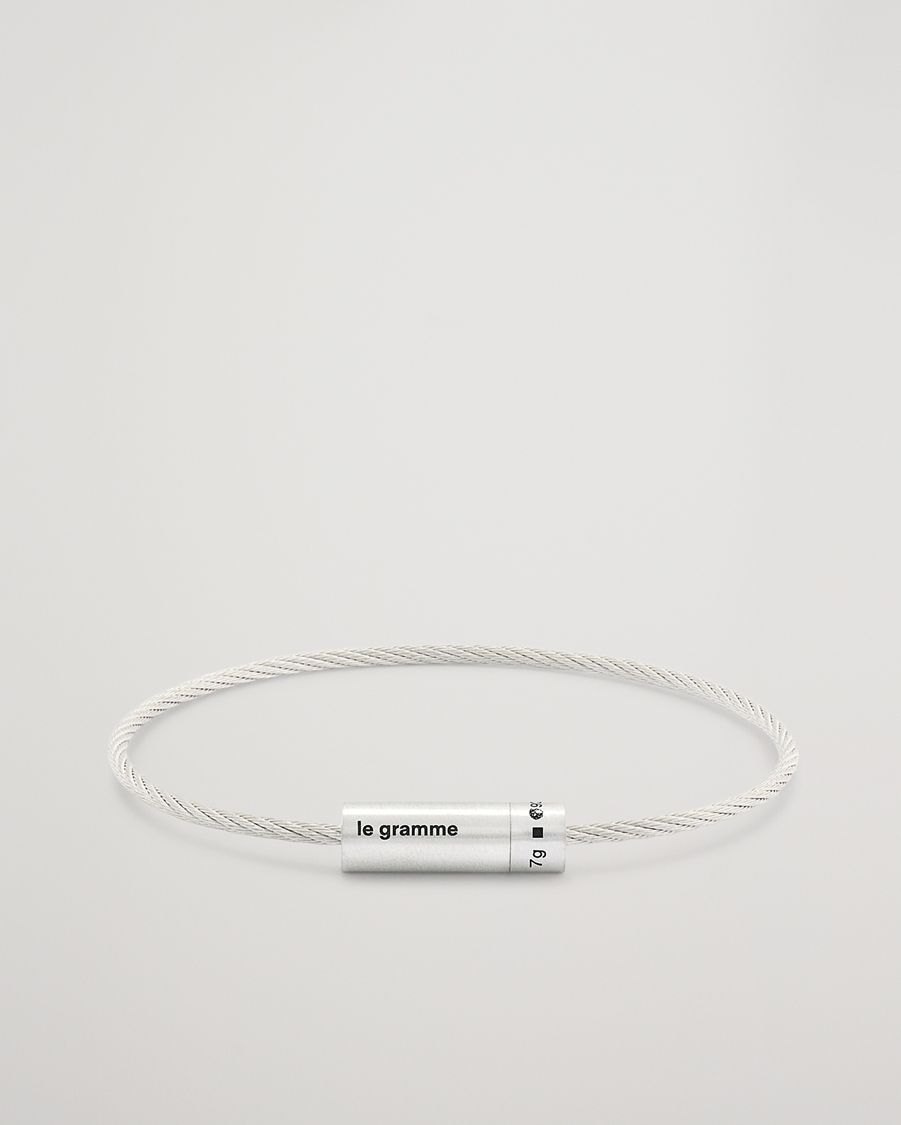 Herren | Schmuck | LE GRAMME | Cable Bracelet Brushed Sterling Silver 7g