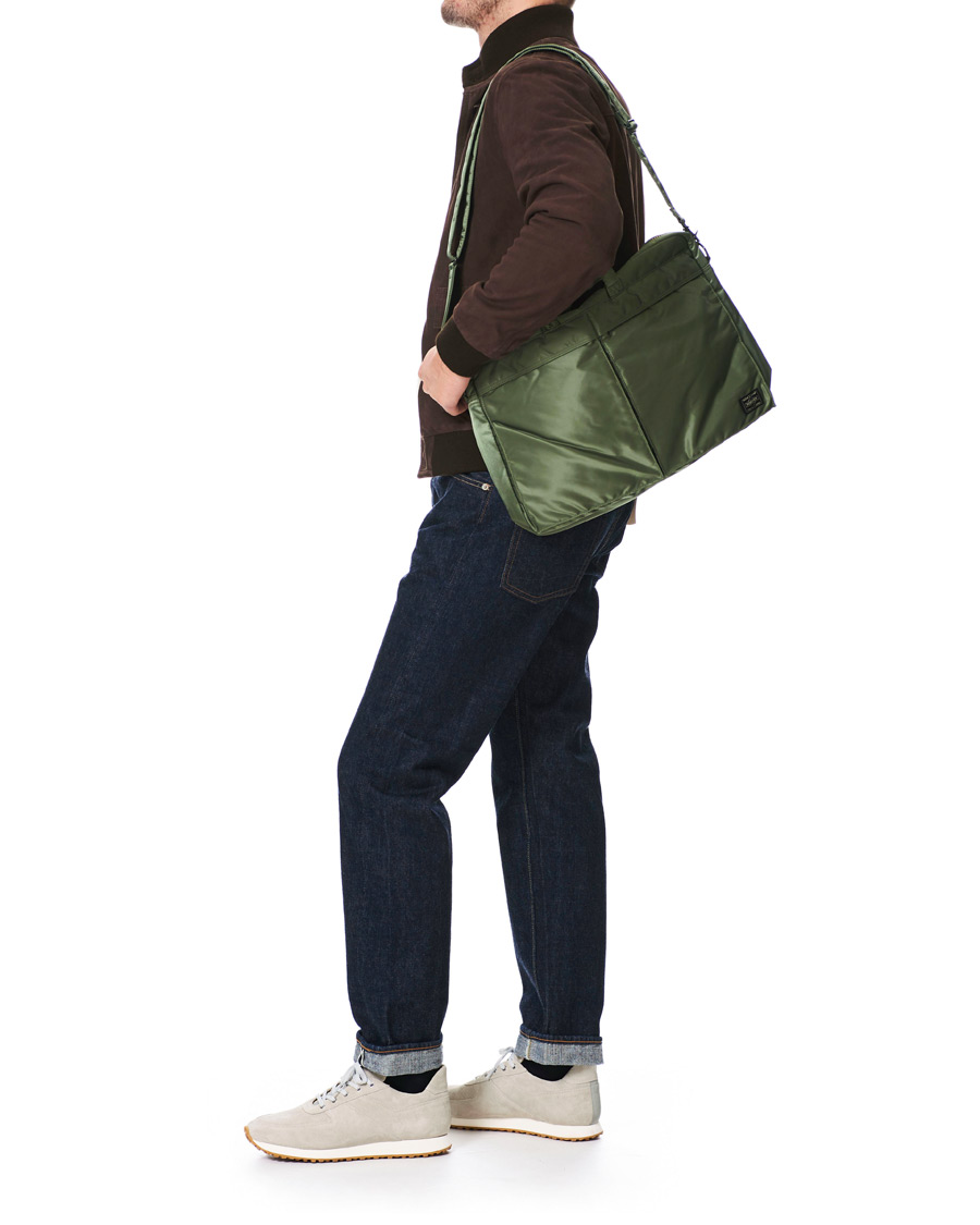 Herren | Porter-Yoshida & Co. Tanker 2Way Briefcase Sage Green | Porter-Yoshida & Co. | Tanker 2Way Briefcase Sage Green