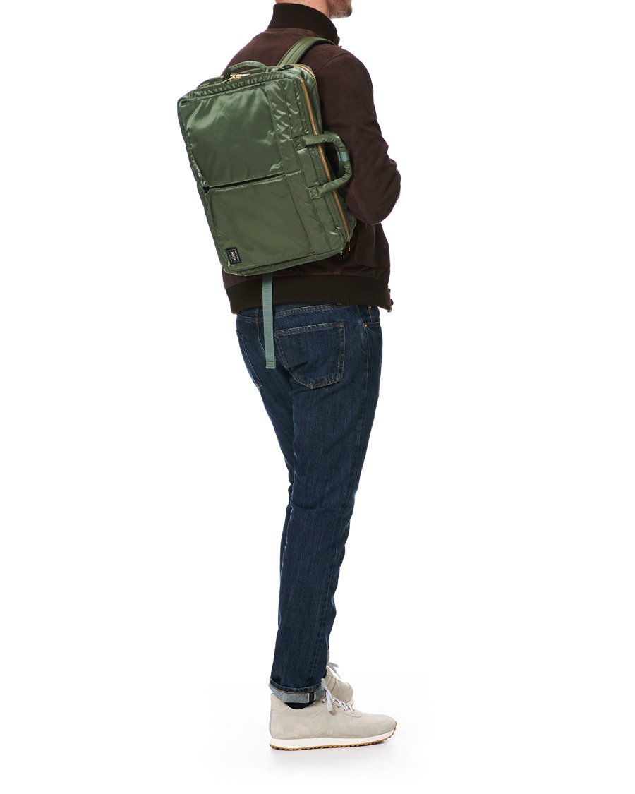 Herren | Porter-Yoshida & Co. Tanker 3Way Briefcase Sage Green | Porter-Yoshida & Co. | Tanker 3Way Briefcase Sage Green