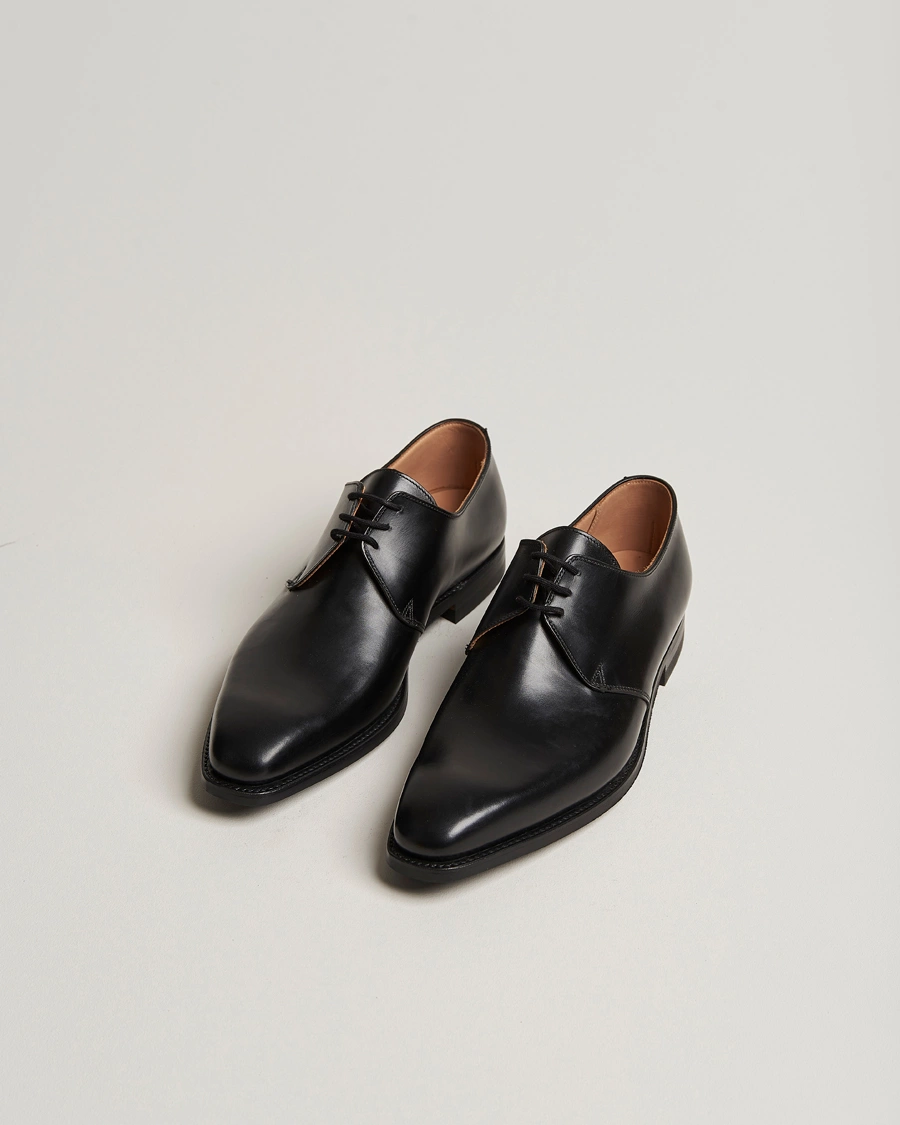 Herren | Handgefertigte Schuhe | Crockett & Jones | Highbury Derby Black Calf