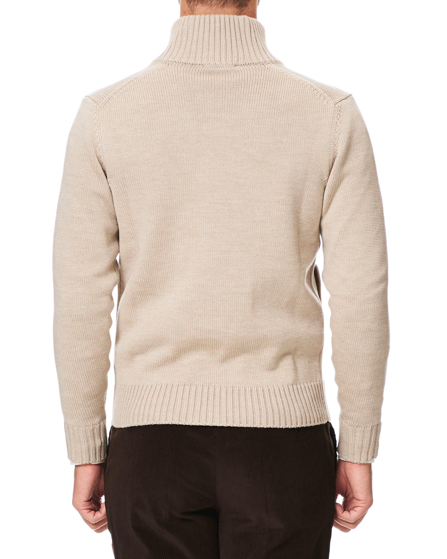 Herren | Pullover | Zanone | Virgin Merino Wool Chioto Cardigan Beige