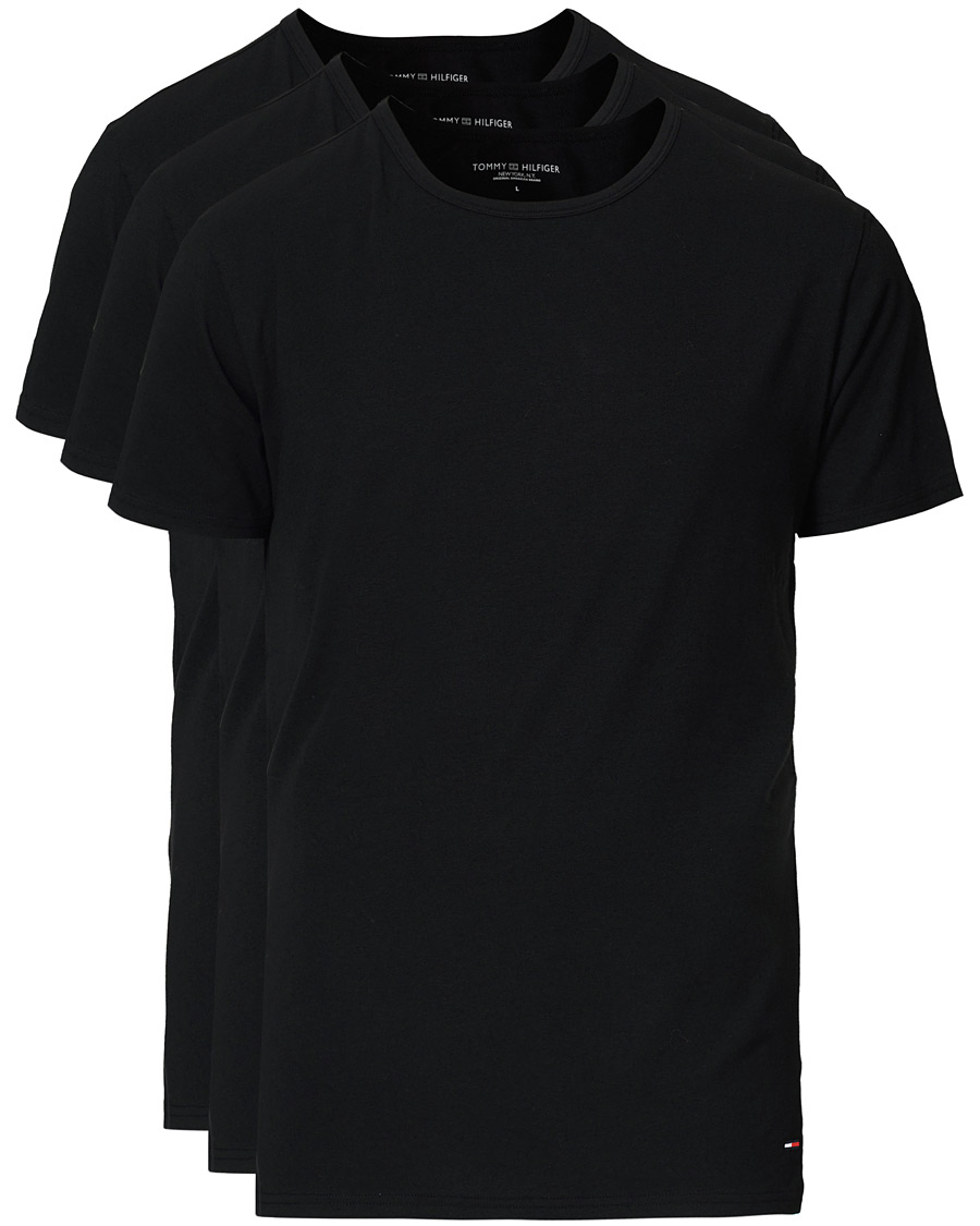 Herren | T-Shirts | Tommy Hilfiger | 3-Pack Cotton Strech Crew Neck Tee Black