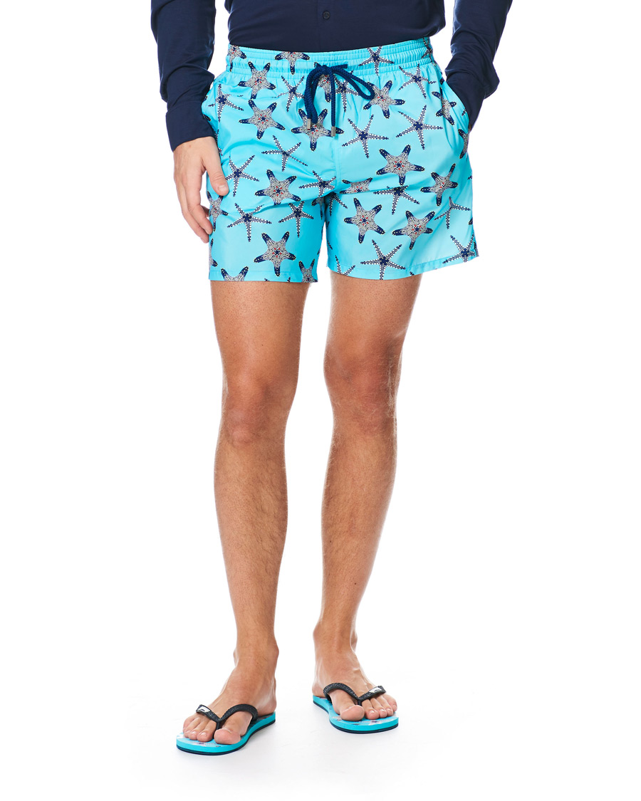 Herren | Badehosen | Vilebrequin | Mahina Swim Shorts Bleu Lazuli