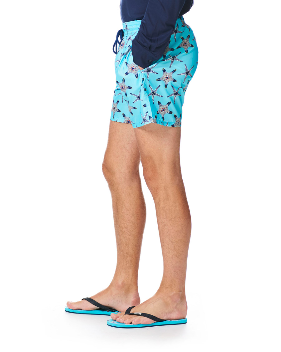 Herren | Badehosen | Vilebrequin | Mahina Swim Shorts Bleu Lazuli