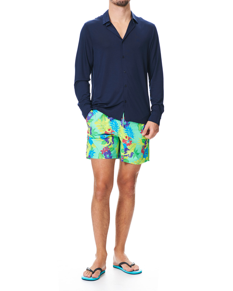 Herren | Hemden | Vilebrequin | Calandre Jersey Tencel Shirt Navy