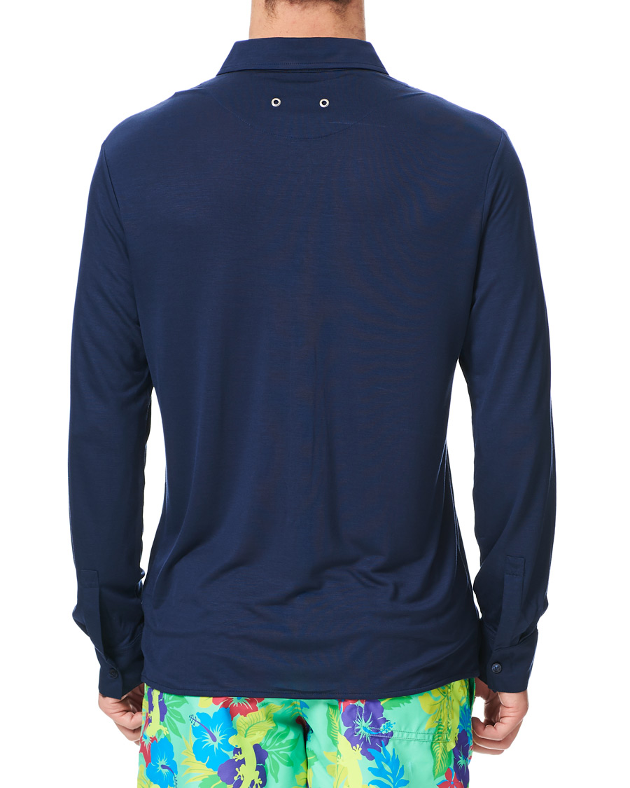 Herren | Hemden | Vilebrequin | Calandre Jersey Tencel Shirt Navy