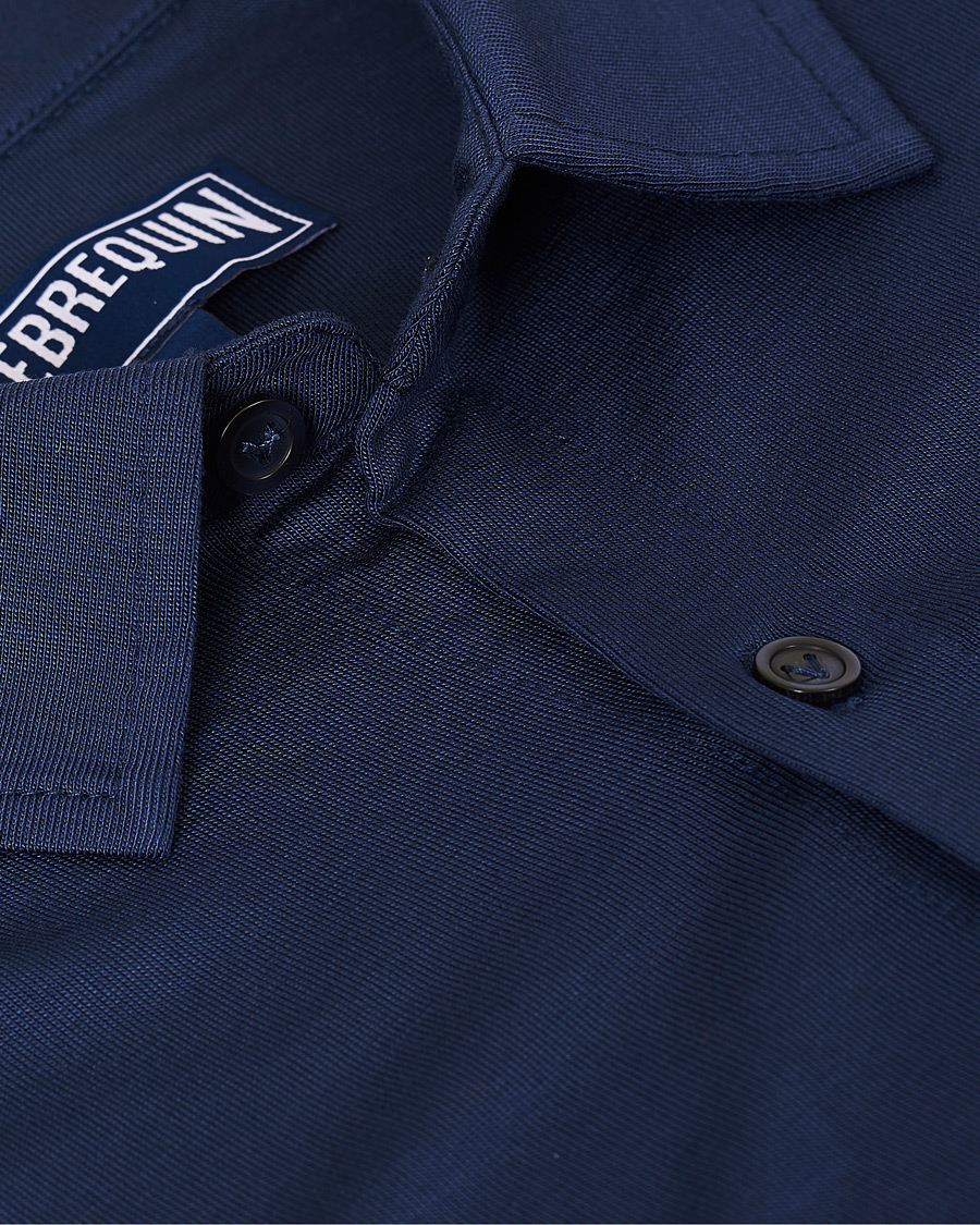 Herren | Hemden | Vilebrequin | Calandre Jersey Tencel Shirt Navy