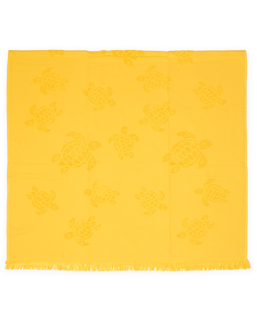 Herren | Vilebrequin Turtle Jacquard Beach Towel Yellow | Vilebrequin | Turtle Jacquard Beach Towel Yellow