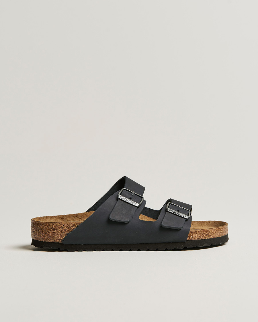 BIRKENSTOCK Arizona Classic Footbed Black Olied Leather bei Care of Carl | Pantoletten