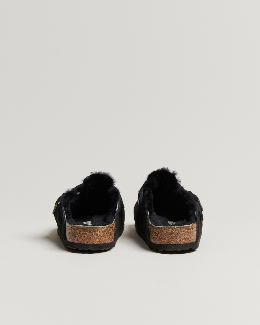 Herren | BIRKENSTOCK Boston Shearling Black Suede | BIRKENSTOCK | Boston Shearling Black Suede
